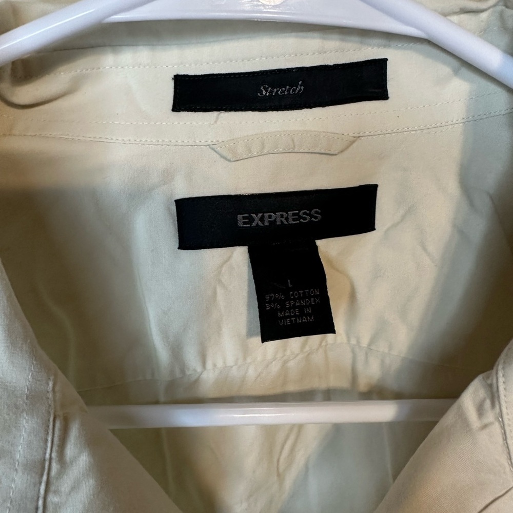 Express Off-White Button-Up Shirt - Picture 4 of 6